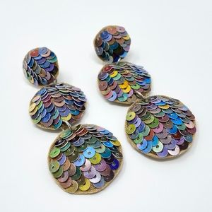 New Free People Sequin Drop Earrings Rare